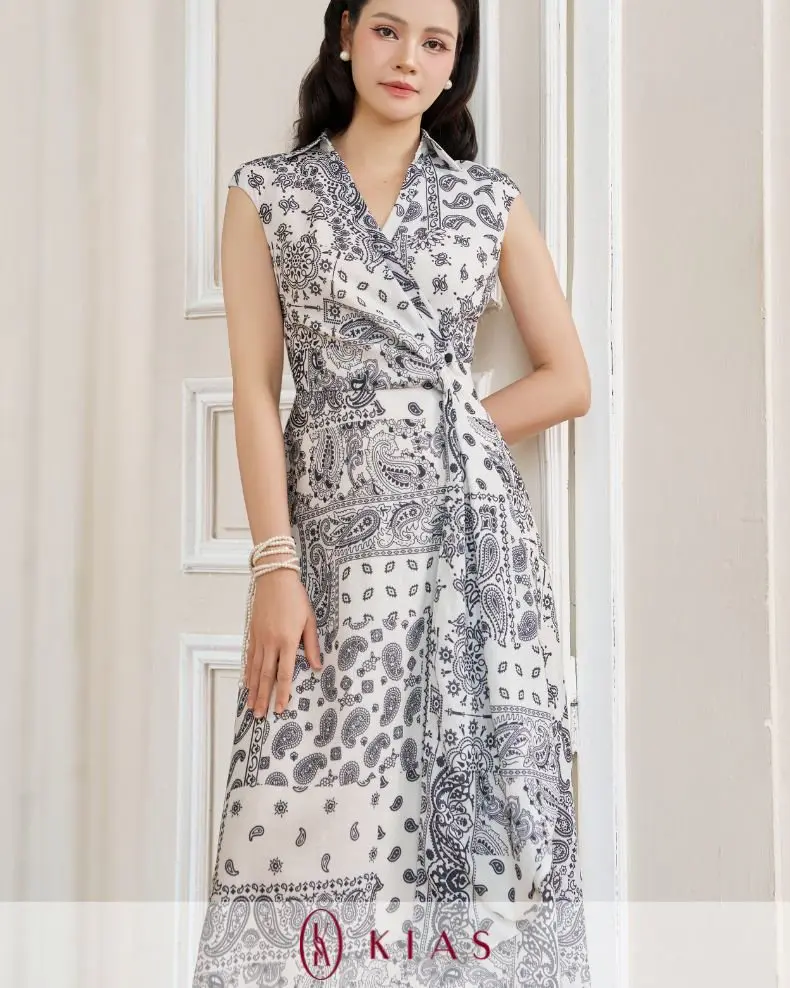 váy Wrap họa tiết Paisley – L16