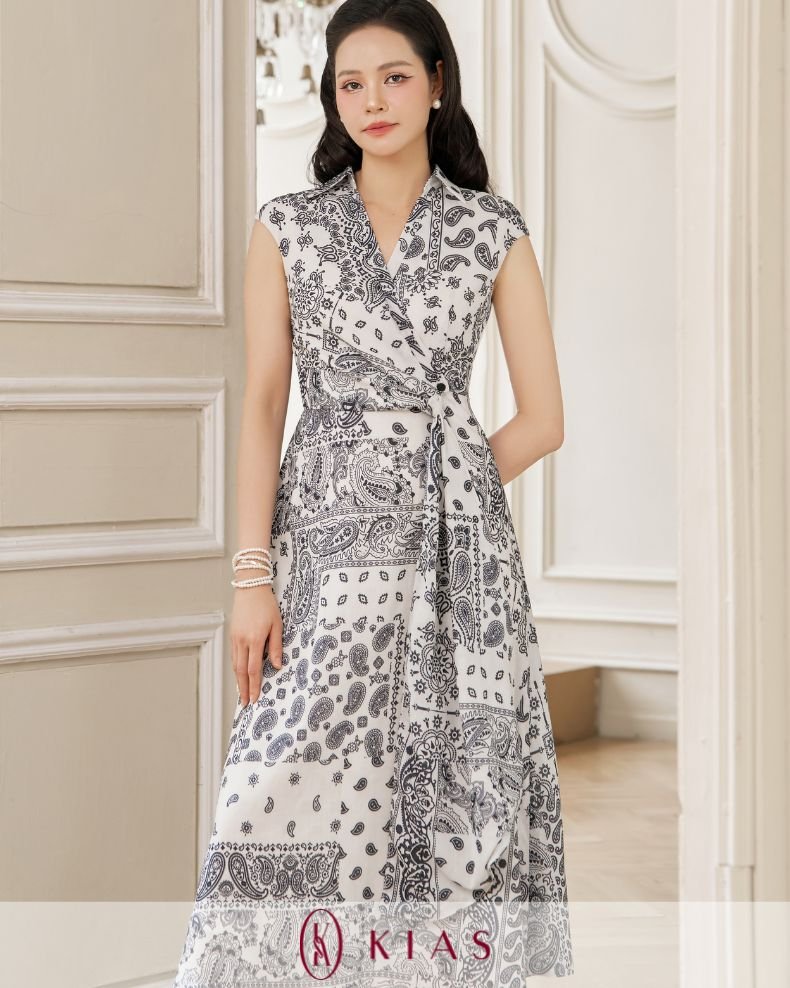 váy Wrap họa tiết Paisley - L16
