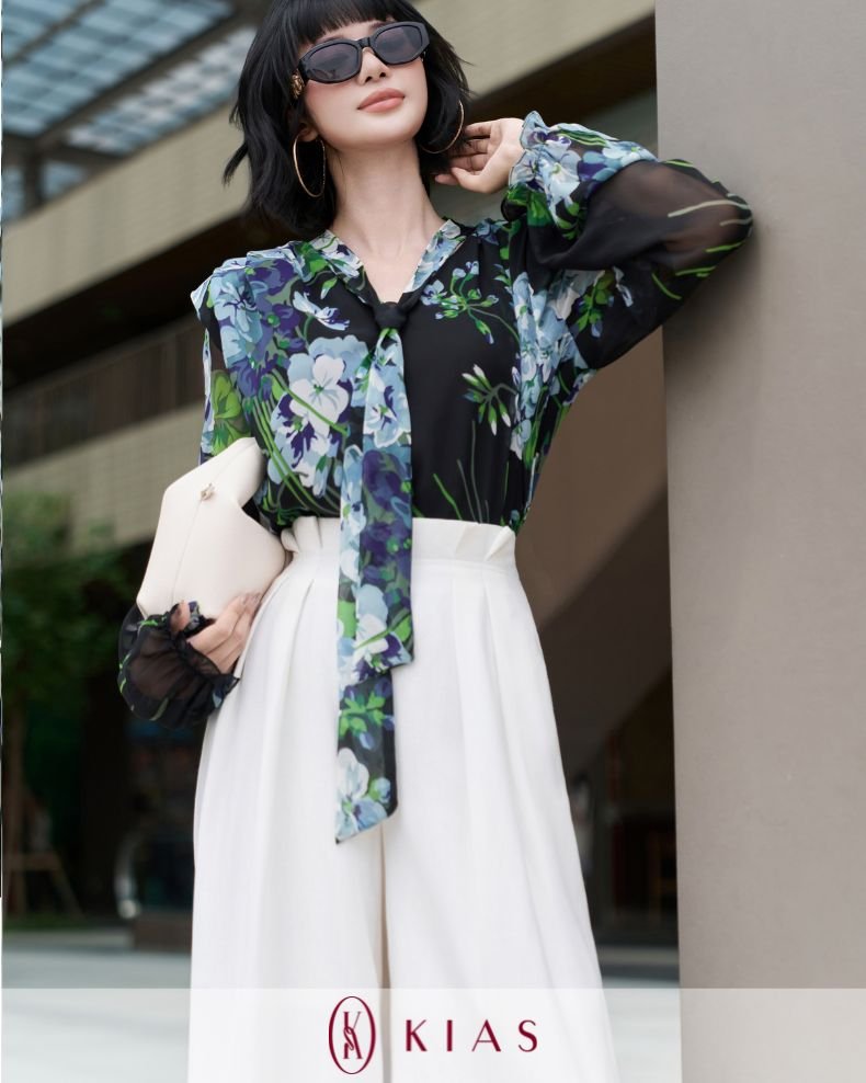 Tơ chifon hoạ tiết mềm mại Quần Vải Đũi Hàn